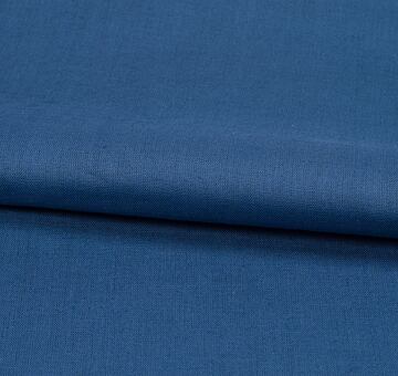 Fine linen cotton blend fabric, blue