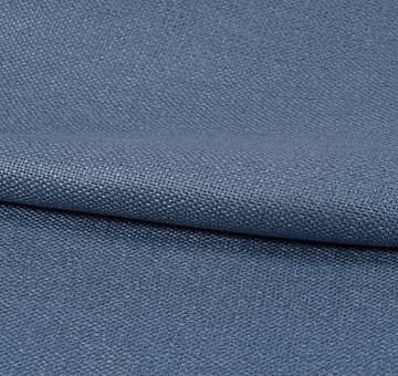 Steel blue rustic linen fabric, 100% linen