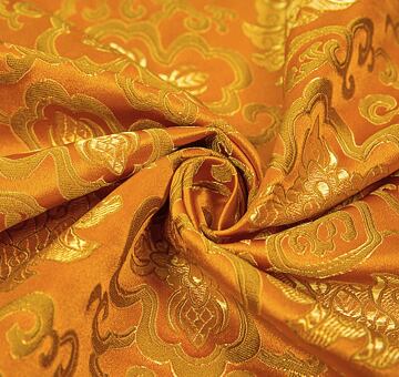 Brocade Water Lily, gold and orange