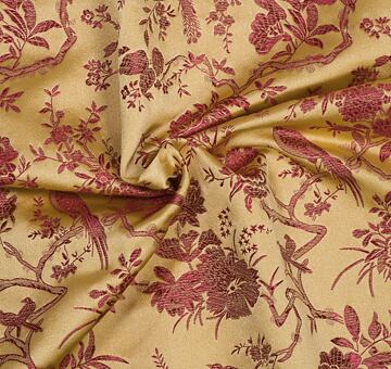 Japanese brocade, red and gold