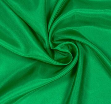 Silk habotai, green