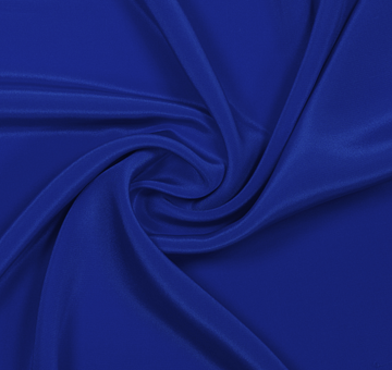 Silk crêpe de Chine, royal blue